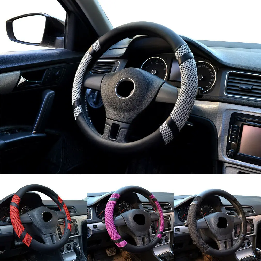 Universal Sandwich Set ice Silk leather Steering Wheel Cover Car Handle Set Steering Wheel Cover 15 inches Wear-resistant
Universal Sandwich Set ice Silk leather Steering Wheel Cover Car Handle Set Steering Wheel Cover 15 inches Wear-resistant