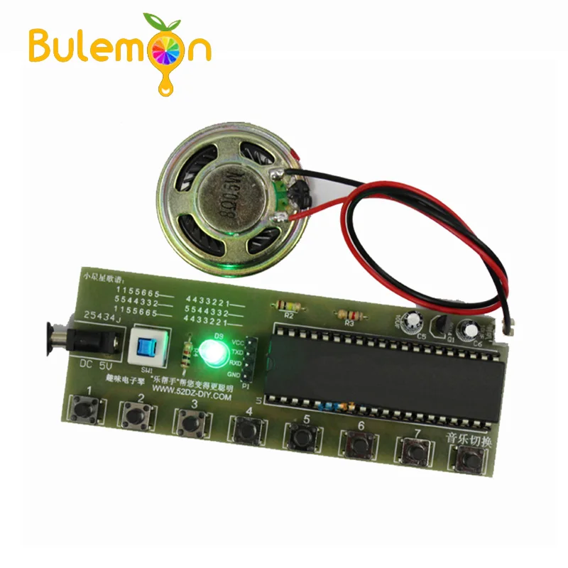 Diy Parts Fun Keyboard Kit Assembly Music Box STC89C52 Microcontroller Entry DIY Production | Электронные компоненты и