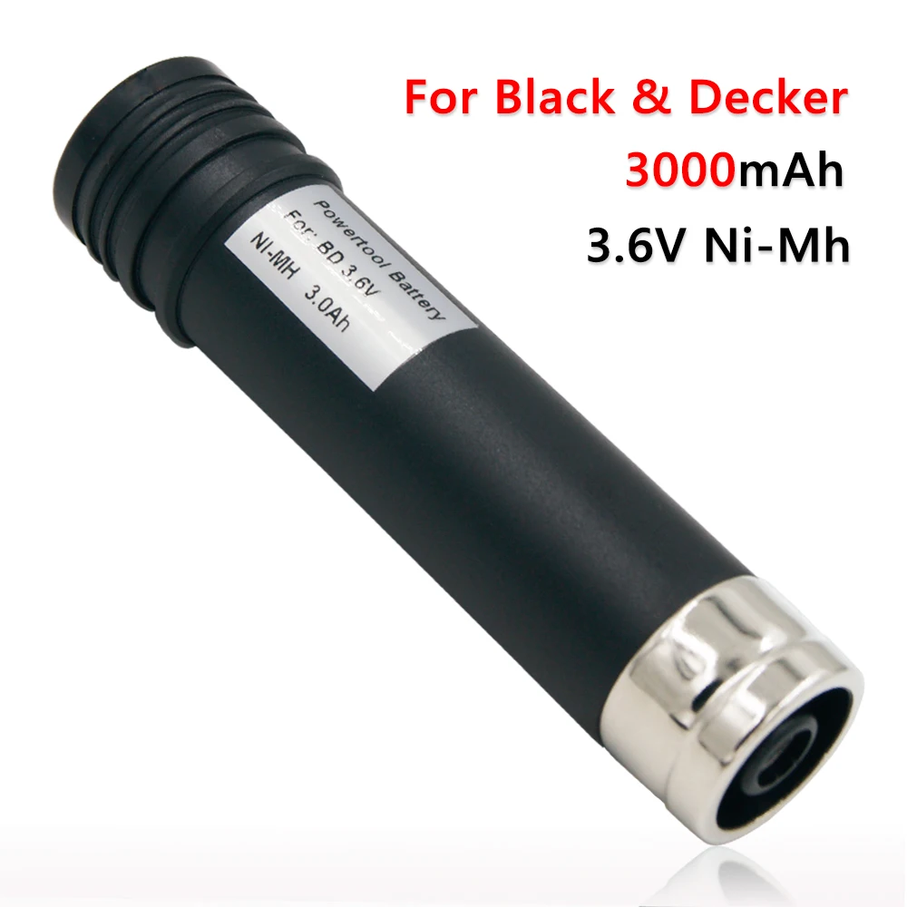 Replacement Batteries 3.6V 3000mAh Ni-MH for Black Decker VP143 VP110 VP105 VP100 Versapak Screwdriver Rechargeable Battery
Replacement Batteries 3.6V 3000mAh Ni-MH for Black Decker VP143 VP110 VP105 VP100 Versapak Screwdriver Rechargeable Battery
