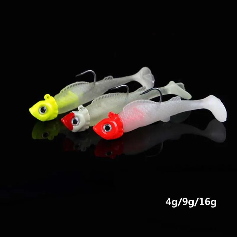 

6pcs/bag Soft Light Green Luminous Eel Fishing Lures Rubber Worm Bass Crank Long Bait False Bait