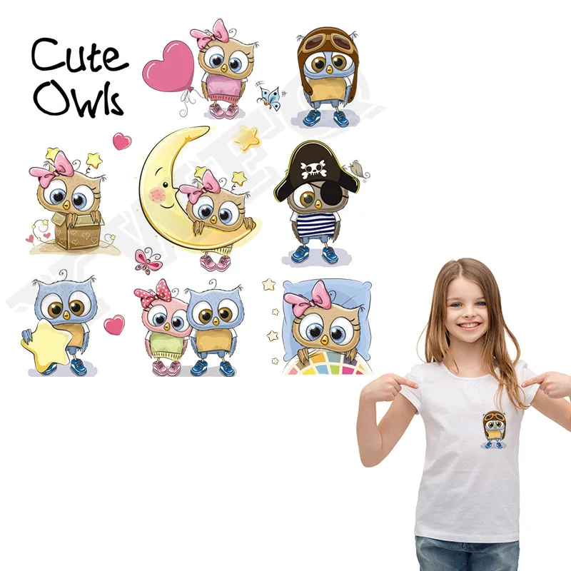 Cartoon Owls Patches Set DIY Accessory Heat Transfer Iron-on Patches For Clothing Washable Stickers T-shirt Dresses Badges Patch
Cartoon Owls Patches Set DIY Accessory Heat Transfer Iron-on Patches For Clothing Washable Stickers T-shirt Dresses Badges Patch
