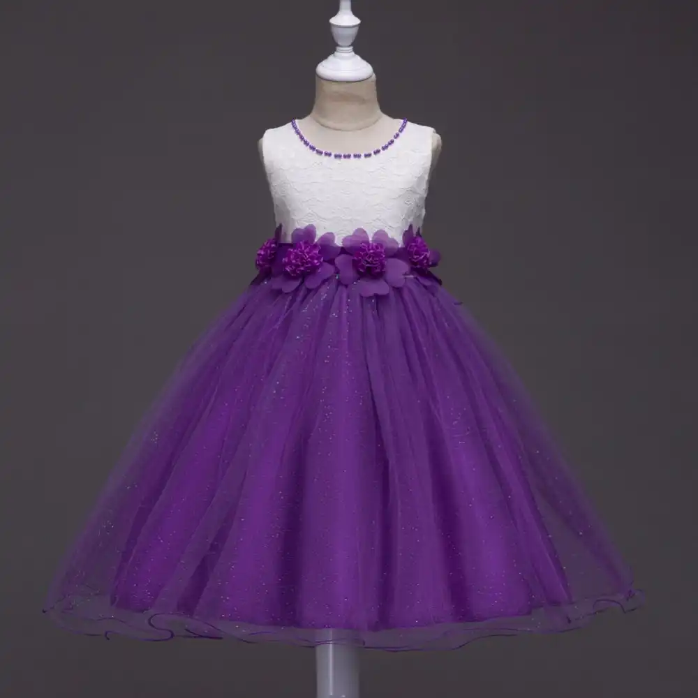 purple dress flower girl