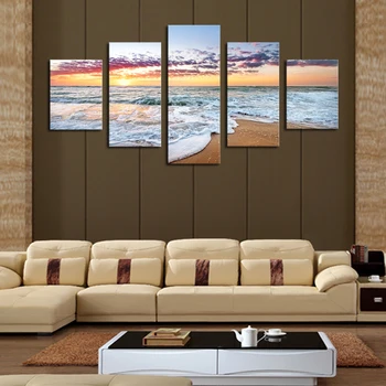 Unframed 5 Panels Modern Sunset Seaview HD Picture Canvas Print Painting Wall Art For Wall Decor Home Decoration Cheap Artwork
Unframed 5 Panels Modern Sunset Seaview HD Picture Canvas Print Painting Wall Art For Wall Decor Home Decoration Cheap Artwork