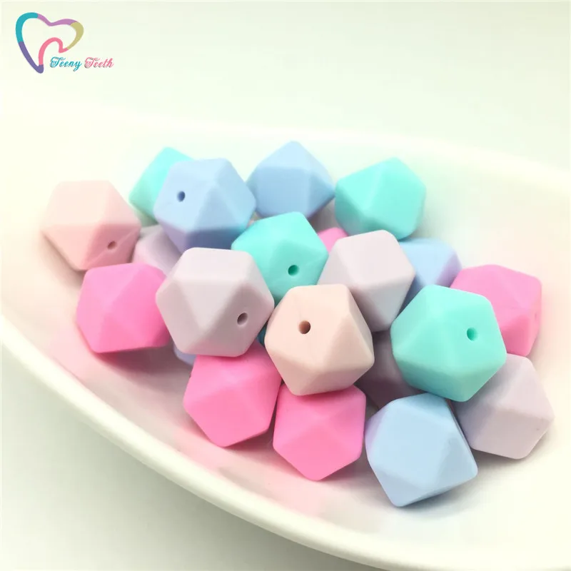 Teeny Teeth 50 PCS Pastel Blue & Pink Colors Combo Silicone Hexagon Shape 17 MM Teething Loose Beads, DIY Baby Nursing Toy Beads
Teeny Teeth 50 PCS Pastel Blue & Pink Colors Combo Silicone Hexagon Shape 17 MM Teething Loose Beads, DIY Baby Nursing Toy Beads