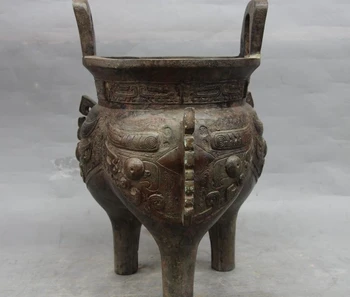 China Dynasty Bronze Copper Three foot Palace Incense Burner Censer Ding Tripod
China Dynasty Bronze Copper Three foot Palace Incense Burner Censer Ding Tripod