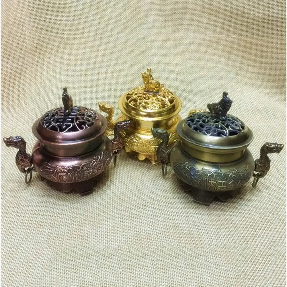 LanLan Retro Style Alloy Incense Burner Double Dragon Hollow Cover Censer Cone Holder Home Decoration
LanLan Retro Style Alloy Incense Burner Double Dragon Hollow Cover Censer Cone Holder Home Decoration