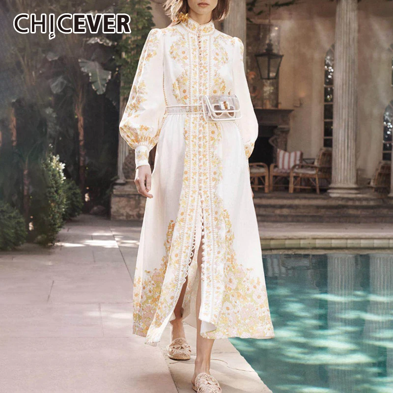 CHICEVER Embroidery A Line Dress Female Stand Collar Lantern Sleeve High Waist Loose Dresses For Women Fashion New 2019 Autumn
CHICEVER Embroidery A Line Dress Female Stand Collar Lantern Sleeve High Waist Loose Dresses For Women Fashion New 2019 Autumn