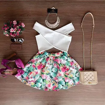 2pcs Set Sexy Women Summer Floral Sleeveless Casual Evening White V Neck Top Short Shirt & Flower Colorful Mini Skirt Wholesale
2pcs Set Sexy Women Summer Floral Sleeveless Casual Evening White V Neck Top Short Shirt & Flower Colorful Mini Skirt Wholesale