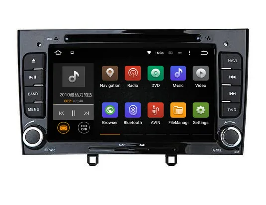 

Glossy Black Piano 2din Android 7.1 Car DVD GPS For Peugeot 408 308 308SW with Wifi 3G BT Radio Stereo USB SD Free latest map