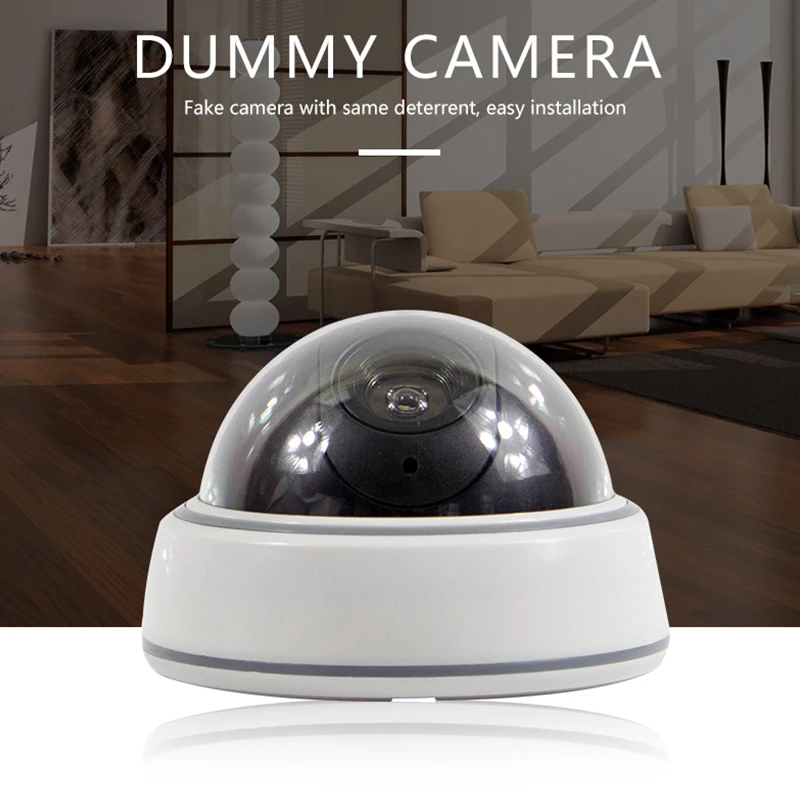 

Wireless Home Security Fake Camera Simulated Video Surveillance Indoor/Outdoor Dummy CCTV IR LED Fake Dome Camera