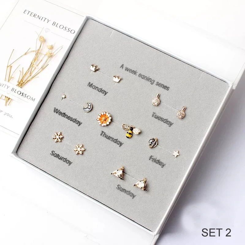 2018 One Week 925 Sterling Silver Stud Earring Mosaic Zircon Replaceable Seven Days Not Repeating Set For Women Hot Sale New
2018 One Week 925 Sterling Silver Stud Earring Mosaic Zircon Replaceable Seven Days Not Repeating Set For Women Hot Sale New