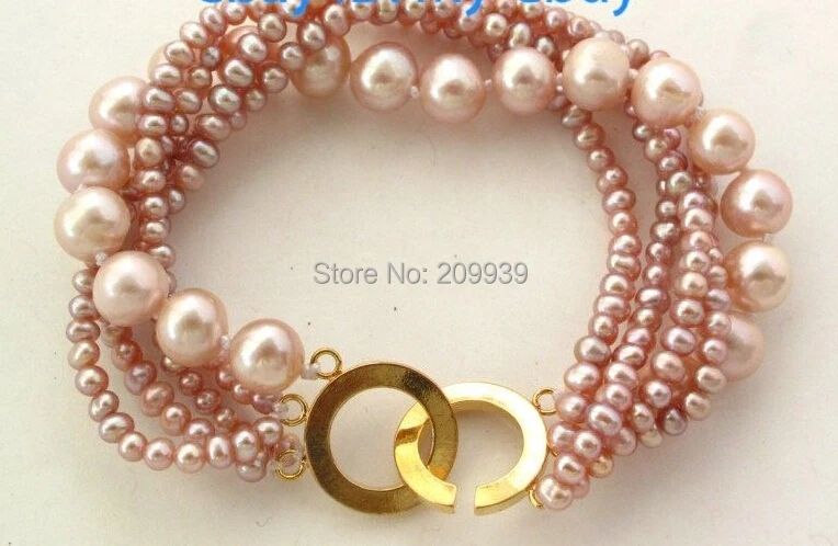huij 00496 5 Rows Lavender Pink Peach 3mm & 9mm Freshwater Pearl Bracelet 14K GP 8
huij 00496 5 Rows Lavender Pink Peach 3mm & 9mm Freshwater Pearl Bracelet 14K GP 8