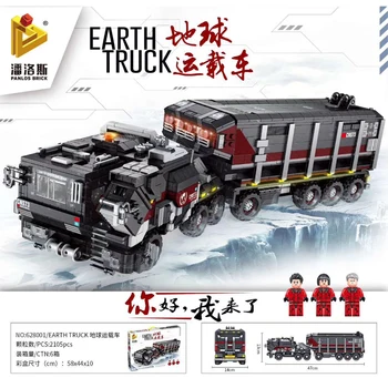 New 2105Pcs Military series Black technology Earth Truck carrier truck Model Building Kits Blocks Bricks Compatible Legoing Toys
New 2105Pcs Military series Black technology Earth Truck carrier truck Model Building Kits Blocks Bricks Compatible Legoing Toys