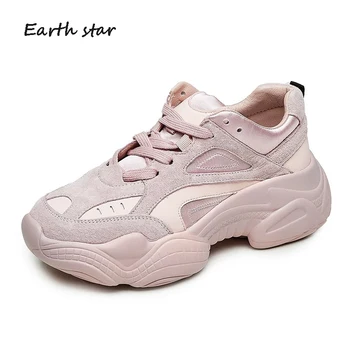 Shoes Women Chunky Sneakers Platform zapatos de mujer 2019 Spring New chaussures femme Genuine Leather Lady footware Patchwork
Shoes Women Chunky Sneakers Platform zapatos de mujer 2019 Spring New chaussures femme Genuine Leather Lady footware Patchwork
