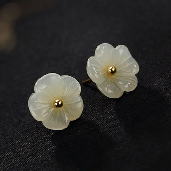 Natural Jade Stud Earrings Authenic 925 Sterling Silver Earrings For Women Wedding Engagement Gift 2019
Natural Jade Stud Earrings Authenic 925 Sterling Silver Earrings For Women Wedding Engagement Gift 2019