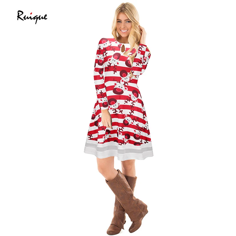 Ruique Women Autumn Christmas Dress Cute Snowman Snowflake Printed Long Sleeves Elastic Dresses Female Casual Xmas Party Dresses
Ruique Women Autumn Christmas Dress Cute Snowman Snowflake Printed Long Sleeves Elastic Dresses Female Casual Xmas Party Dresses