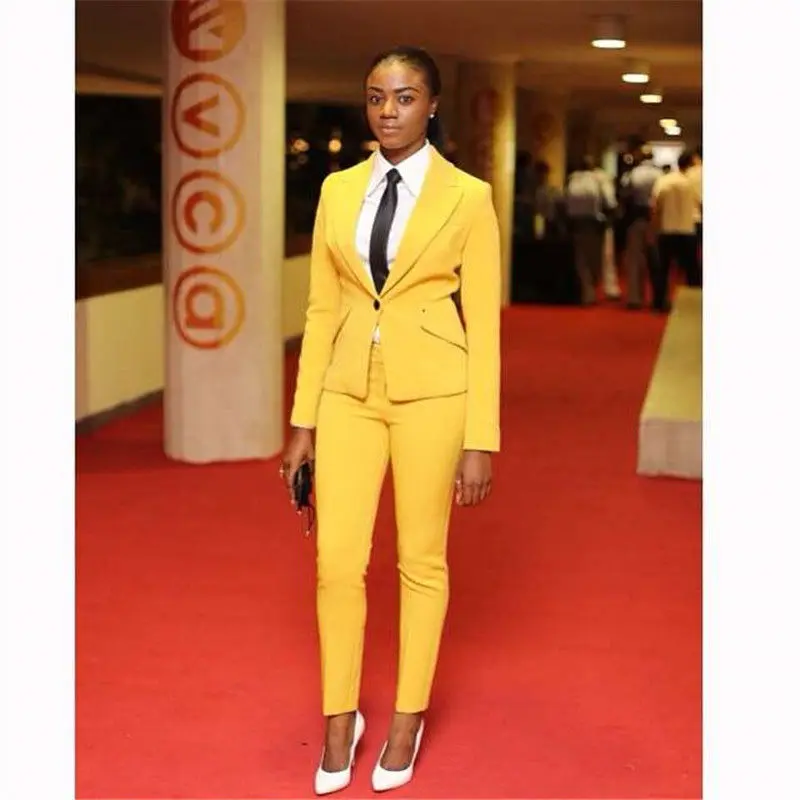 Stylish Yellow Female Business Suit Formal Office Uniform Women Trouser Suit 2 Piece Set B97
Stylish Yellow Female Business Suit Formal Office Uniform Women Trouser Suit 2 Piece Set B97