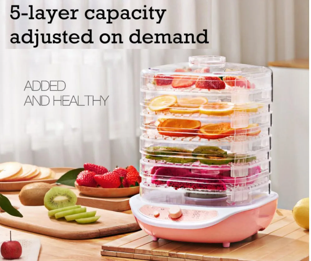 220V Home Dried Fruit Maker 5 Layer Food Dryer Dehydrator For Vegetables Spices Meat Adjustable Size Automatic Power-off
220V Home Dried Fruit Maker 5 Layer Food Dryer Dehydrator For Vegetables Spices Meat Adjustable Size Automatic Power-off