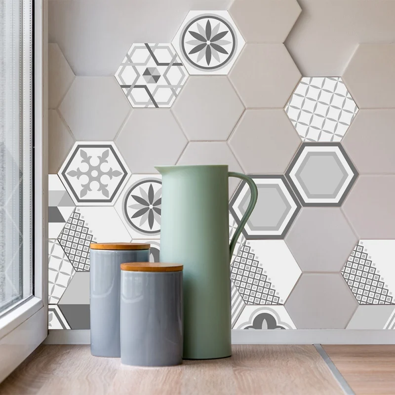 10PCS Creative Geometric Hexagonal 3D Tile Sticker Waterproof Backsplash Easy to Removable Non-slip Wall Stciker
10PCS Creative Geometric Hexagonal 3D Tile Sticker Waterproof Backsplash Easy to Removable Non-slip Wall Stciker
