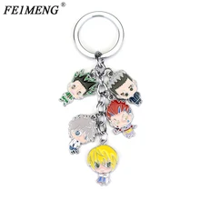 Брелок для ключей с аниме Hunter x Hunter Gon Killua Zoldyck Kurapika Hisoka, металлические фигурки, брелок для женщин и мужчин, модная Автомобильная брелок(China)