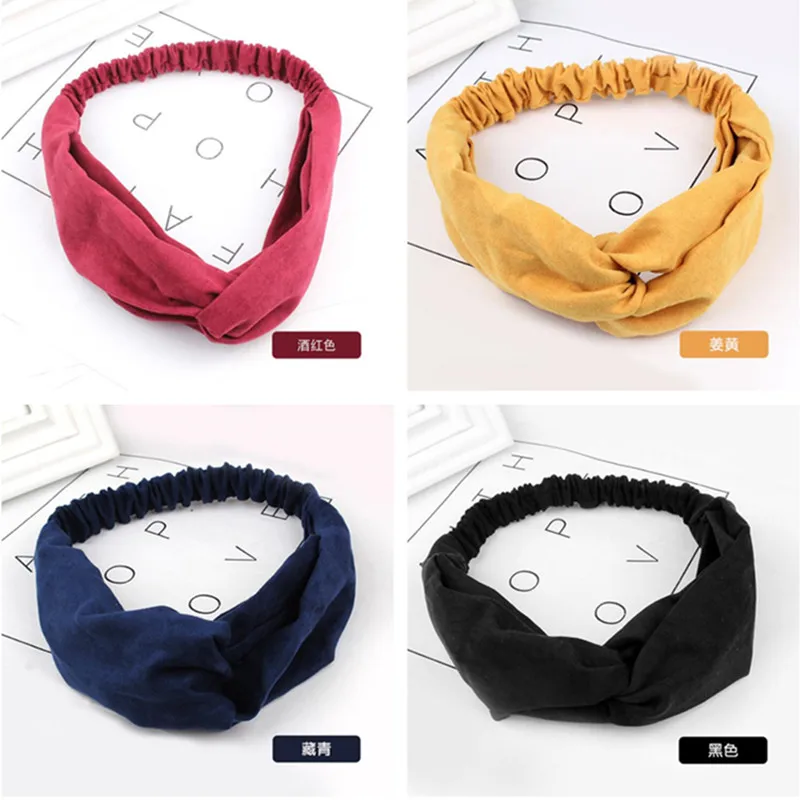 New Women Suede Soft Solid Headbands Vintage Cross Knot Elastic Hairbands Bandanas Girls Hair Bands Hair Accessories
New Women Suede Soft Solid Headbands Vintage Cross Knot Elastic Hairbands Bandanas Girls Hair Bands Hair Accessories