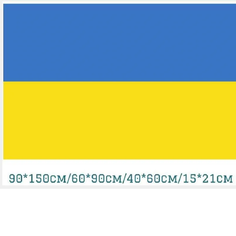 

90*150cm/60*90cm/40*60cm/15*21cm Ukraine Flag Large Polyester Ukrainian National Country Flag and Banner Home Decor