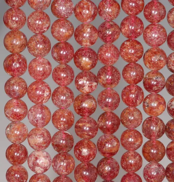 7 мм Клубника Lepidocrocite кварц драгоценный камень класса АА круглые свободные бусины