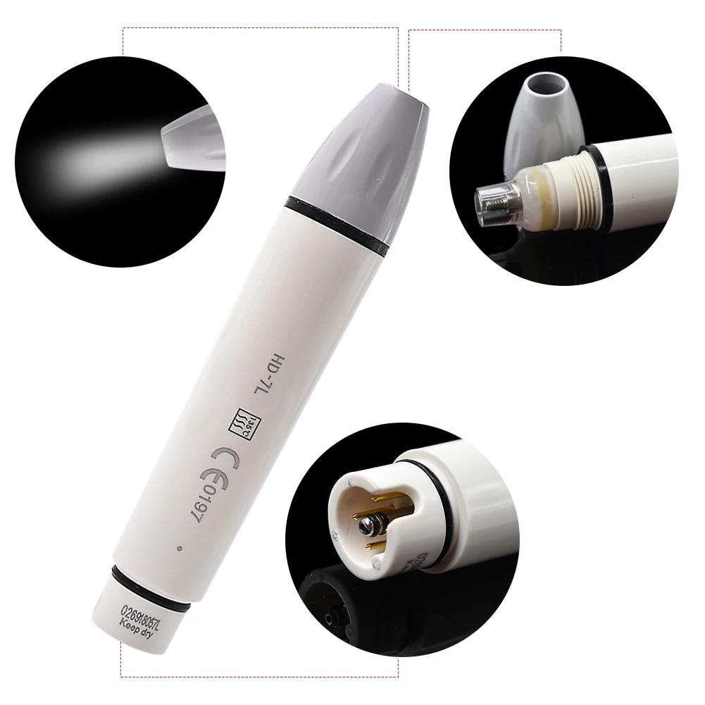 Dental Ultrasonic Scaler Handpiece Detachable Ultrasonic Piezo Scaler Handle for Woodpecker DTE Satelec Series Device
Dental Ultrasonic Scaler Handpiece Detachable Ultrasonic Piezo Scaler Handle for Woodpecker DTE Satelec Series Device