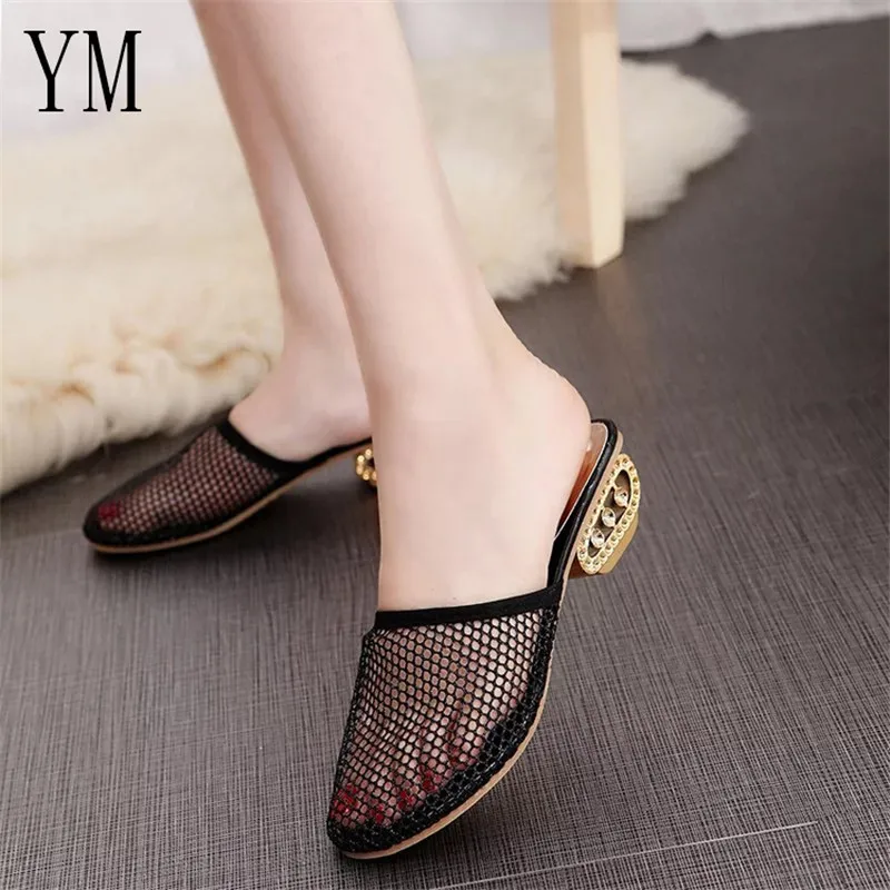 2019 Summer Fashion Unisex Shoes Women's Slippers tip binding New Couple shoes Handmade Net Chunky Heel Comfortable Sandals
2019 Summer Fashion Unisex Shoes Women's Slippers tip binding New Couple shoes Handmade Net Chunky Heel Comfortable Sandals