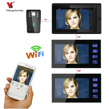 Yobang Security 7inch 3 monitors Wired / Wireless Wifi IP Video Door Phone Doorbell Intercom Entry System with 1000TVL Wired Cam
Yobang Security 7inch 3 monitors Wired / Wireless Wifi IP Video Door Phone Doorbell Intercom Entry System with 1000TVL Wired Cam