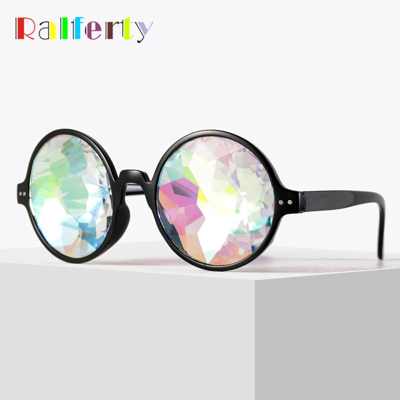 Ralferty Round Kaleidoscope Glasses Men Women Brand Designer Holographic Sunglasses Retro Psychedelic Prism Rave Festival Party
Ralferty Round Kaleidoscope Glasses Men Women Brand Designer Holographic Sunglasses Retro Psychedelic Prism Rave Festival Party