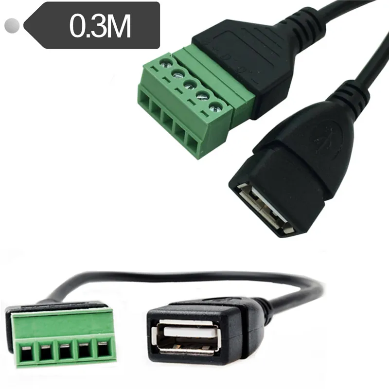 Generic USB 2.0 A Male Typec Mini Usb Usb Plug To 5 Pin Way Female