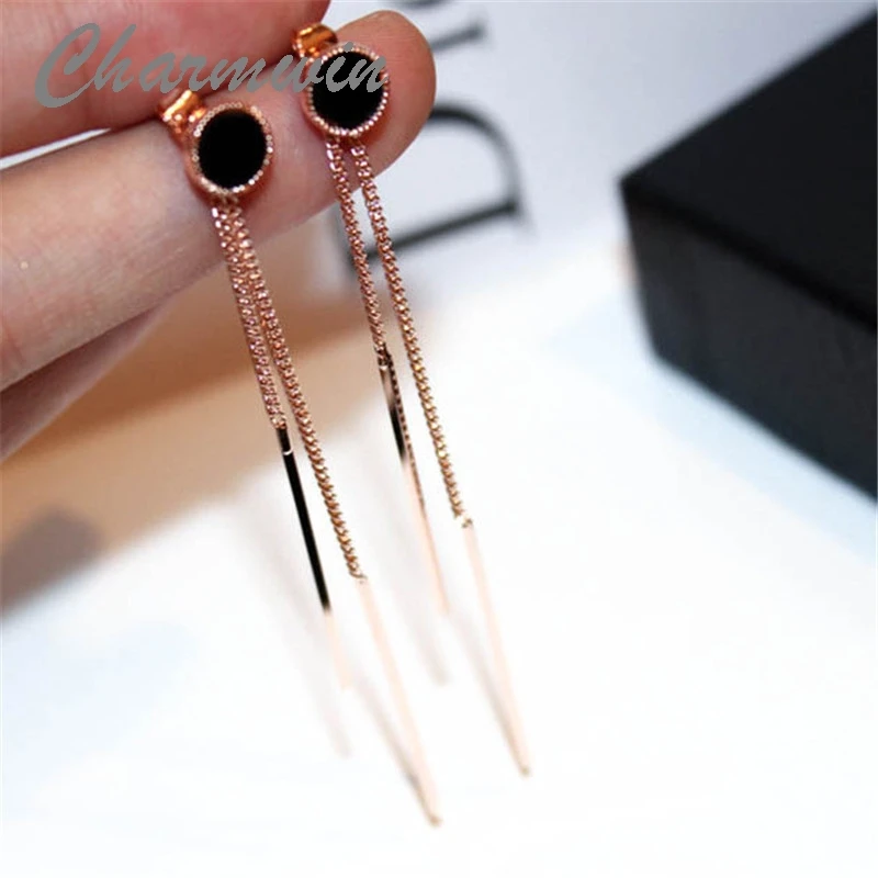 Charmwin New Fashion Long Tassel Dangle Earrings Women Jewelry Round Dual Use Dangle Earrings PE1345 
Charmwin New Fashion Long Tassel Dangle Earrings Women Jewelry Round Dual Use Dangle Earrings PE1345