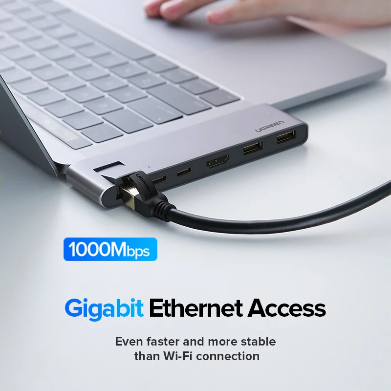 Ugreen USB C концентратор двойной тип для Мульти 3 0 HDMI MacBook Pro адаптер Thunderbolt док станция