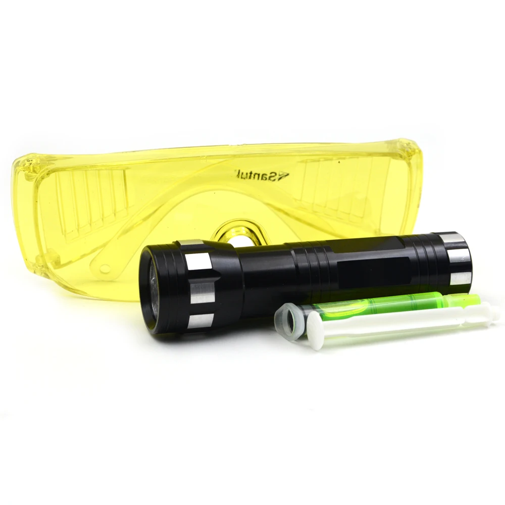 Gzhengtong Black Flashlight Kit Air Conditioning Repair Tool Kit Leaks 14 LED UV R134 R12 Car Fluorescent Oil with Leak Glasses
Gzhengtong Black Flashlight Kit Air Conditioning Repair Tool Kit Leaks 14 LED UV R134 R12 Car Fluorescent Oil with Leak Glasses