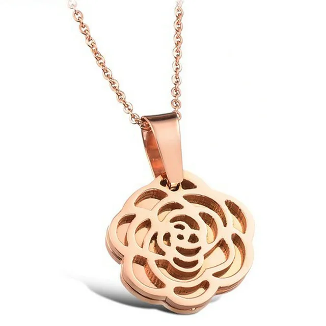 Stainless steel rose gold fashion Hollow out pattern rose gold titanium steel necklaces Pendent Necklace
Stainless steel rose gold fashion Hollow out pattern rose gold titanium steel necklaces Pendent Necklace