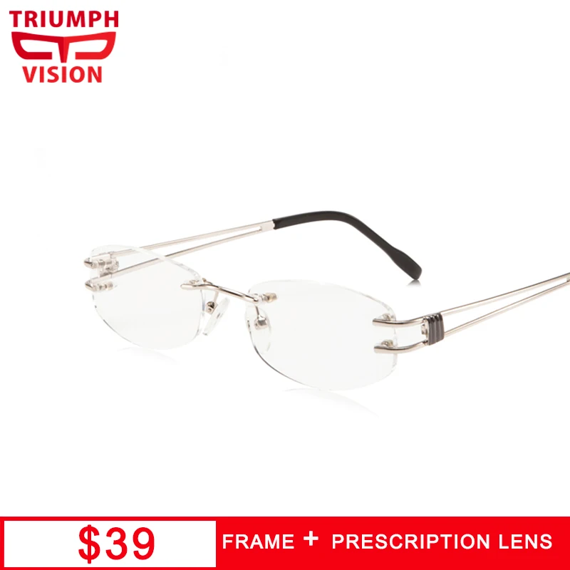 TRIUMPH VISION Rimless Frame Prescription Glasses Women Photochromic Glasses Myopia Eyeglasses Anti Blue Ray Glasses Computer
TRIUMPH VISION Rimless Frame Prescription Glasses Women Photochromic Glasses Myopia Eyeglasses Anti Blue Ray Glasses Computer