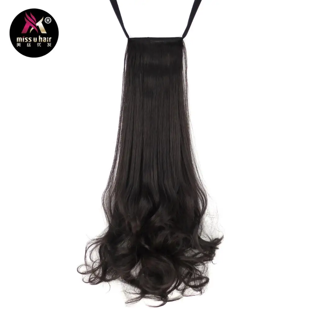 

Miss U Hair 18" 45cm 110g Synthetic Ribbon Ponytail Long Curly Women Clip In Hair Extensions Piece Ponytails