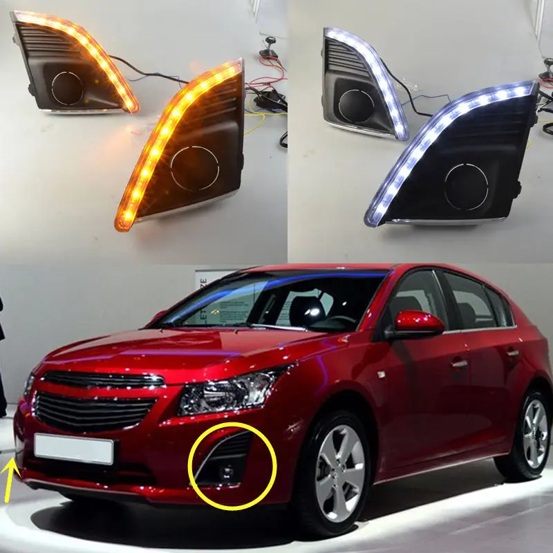 2PCS White+Yellow Signal LED Daytime Running Light for Chevrolet Cruze 2011-2014
2PCS White+Yellow Signal LED Daytime Running Light for Chevrolet Cruze 2011-2014
