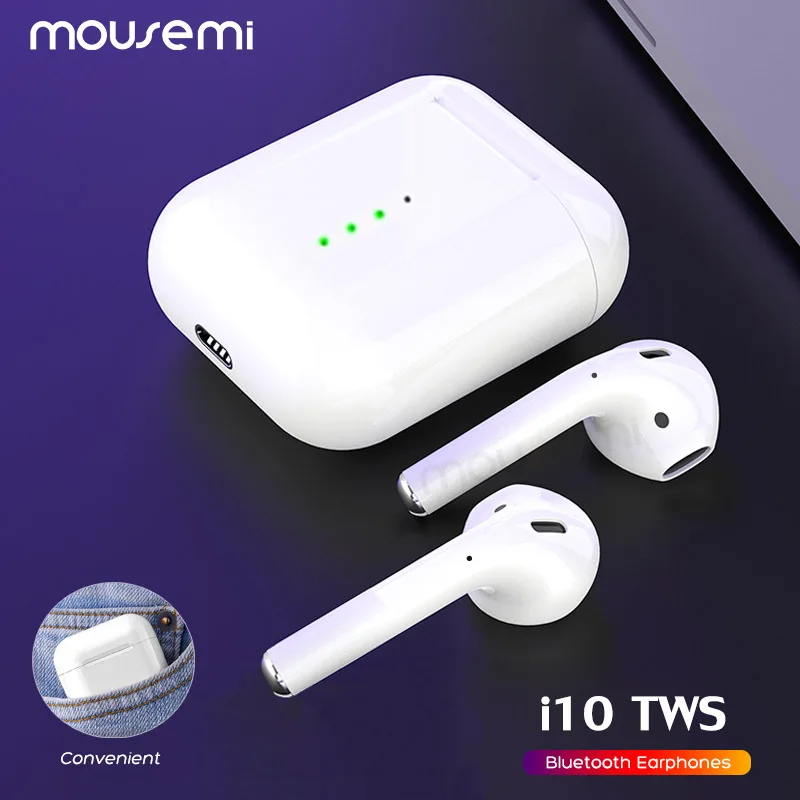 MOUSEMI i10 TWS Mini Wireless Bluetooth Earphone Auriculares Earbuds Headsets With Charging Box For iPhone Xiaomi Phone Air Pods
MOUSEMI i10 TWS Mini Wireless Bluetooth Earphone Auriculares Earbuds Headsets With Charging Box For iPhone Xiaomi Phone Air Pods