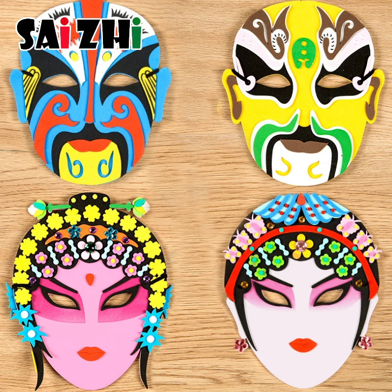 Saizhi Chinese Traditional Peking Opera Mask EVA Hand-paste Painting Children Craft Kit Handmade DIY Creative Toys Kits SZ3630
Saizhi Chinese Traditional Peking Opera Mask EVA Hand-paste Painting Children Craft Kit Handmade DIY Creative Toys Kits SZ3630