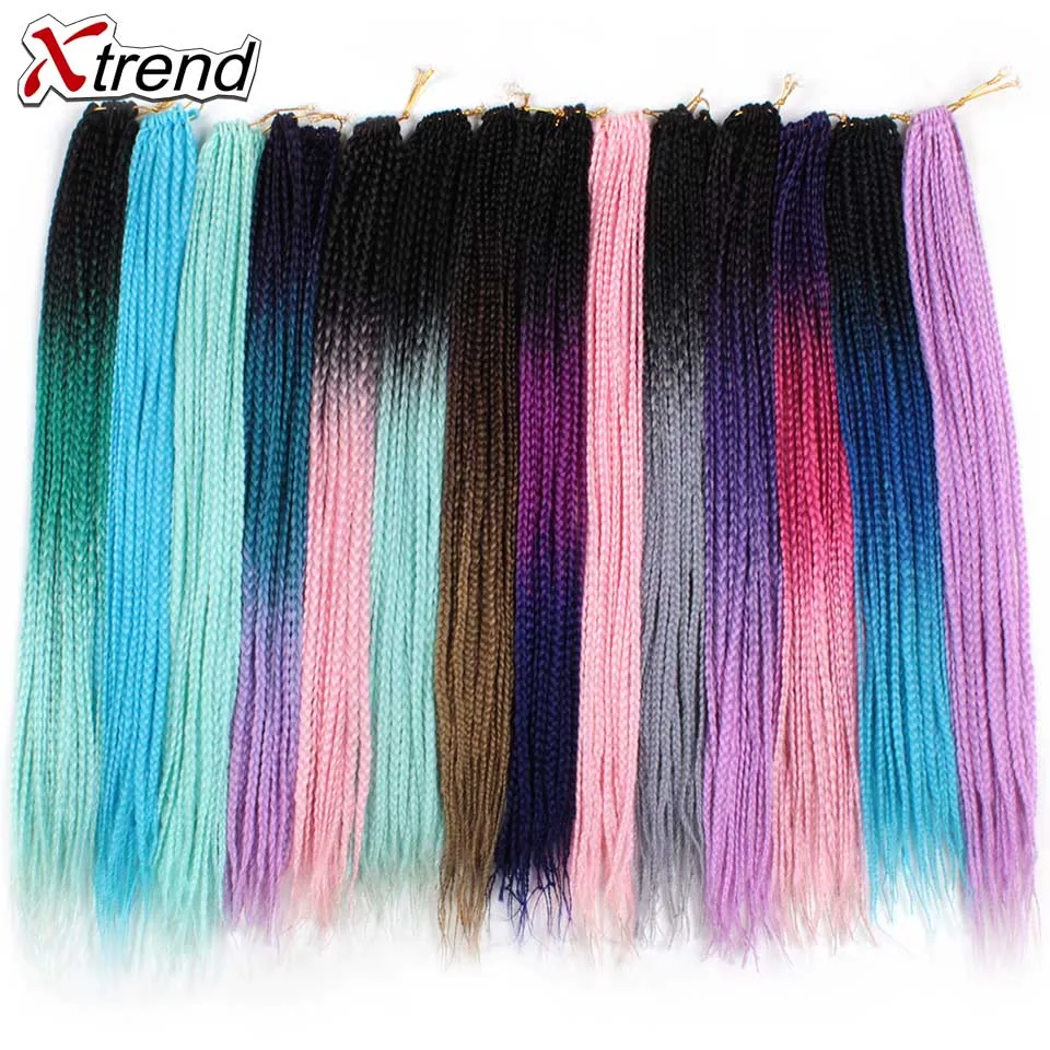 Xtrend Crochet Braid Ombre Box Crotchet Braids Hair Extensions Synthetic Ombre Braiding Hair Two Tone Colors Pink Purple Blue
Xtrend Crochet Braid Ombre Box Crotchet Braids Hair Extensions Synthetic Ombre Braiding Hair Two Tone Colors Pink Purple Blue