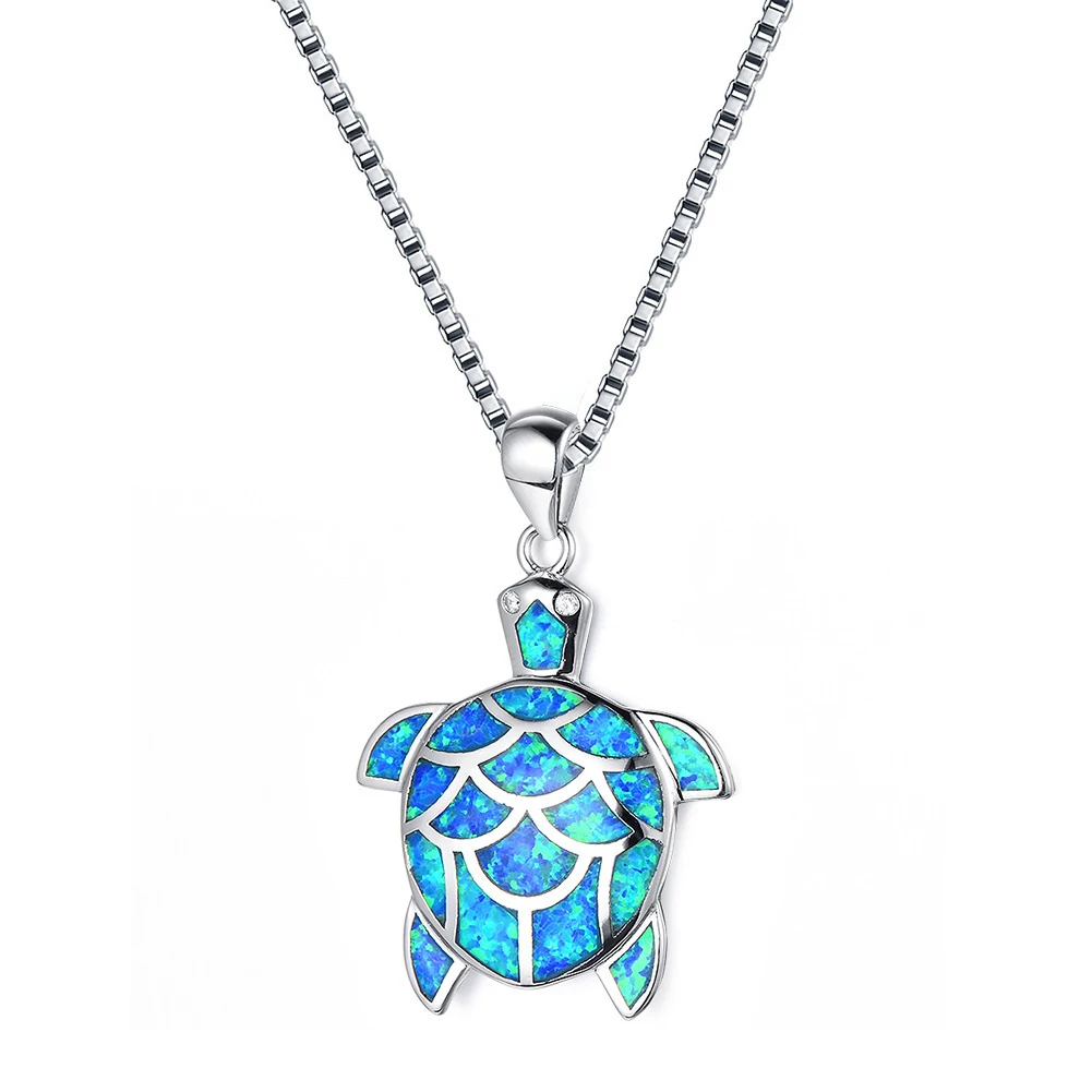 2019 New Silver Hawaiian Sea Turtle Pendant Necklace Blue Imitation Opal Choker Necklaces for Women Boho Beach Chain Jewelry
2019 New Silver Hawaiian Sea Turtle Pendant Necklace Blue Imitation Opal Choker Necklaces for Women Boho Beach Chain Jewelry