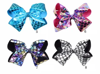 free shipping 20pcs 8" Mermaid Hair Bows With Clips For Kids Girls Handmade Fish Scales Metallic Fabric Bows Hairgrips
free shipping 20pcs 8" Mermaid Hair Bows With Clips For Kids Girls Handmade Fish Scales Metallic Fabric Bows Hairgrips