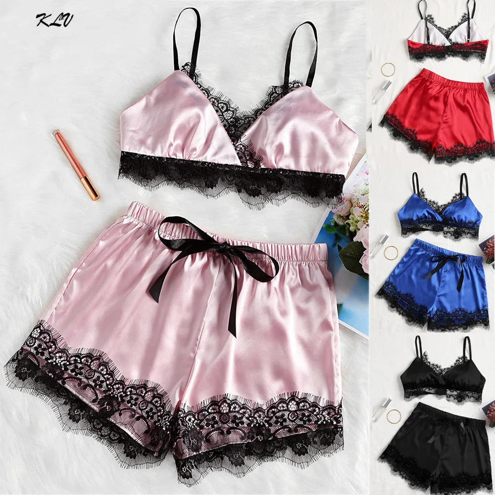 Womens Plus Size Eyelash Lace Lingerie Nightwear Bodydoll V-neck Lace Top +Elastic Shorts Details Pajamas Set pijama mujer
Womens Plus Size Eyelash Lace Lingerie Nightwear Bodydoll V-neck Lace Top +Elastic Shorts Details Pajamas Set pijama mujer