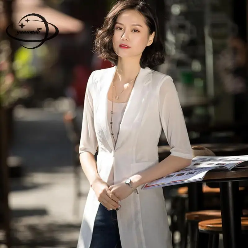 YAUAMDB women blazer 2018 summer size S-3XL cotton linen female solid blazer ladies single button slim jacket fashion coat ly101
YAUAMDB women blazer 2018 summer size S-3XL cotton linen female solid blazer ladies single button slim jacket fashion coat ly101