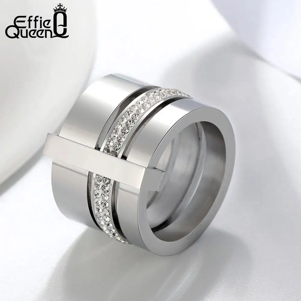 Женское кольцо на палец из нержавеющей стали 316L с фианитом|Кольца для помолвки| |