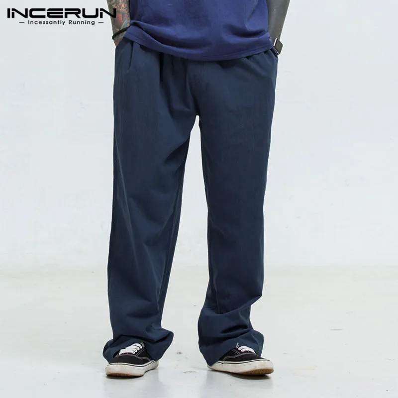 INCERUN Spring Summer Men Straight Pants Chinese Style Retro Elastic Waist Tie Cotton Casual Solid Color 2020 Loose Trousers 5XL
INCERUN Spring Summer Men Straight Pants Chinese Style Retro Elastic Waist Tie Cotton Casual Solid Color 2020 Loose Trousers 5XL