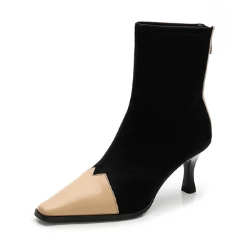 2019 autumn and winter new women's boots high heel stiletto Martin boots square toe elastic shoes socks boots
2019 autumn and winter new women's boots high heel stiletto Martin boots square toe elastic shoes socks boots