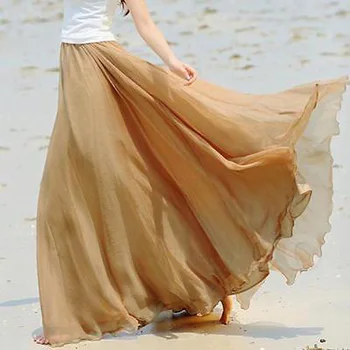 Summer Women Skirts Casual Beach Holiday Skirts High Waist Loose Chiffon Long Maxi pleated Ladies Skirt
Summer Women Skirts Casual Beach Holiday Skirts High Waist Loose Chiffon Long Maxi pleated Ladies Skirt